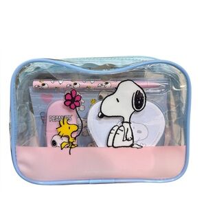 Peanuts Snoopy Kids Stationary Set - Blue and Pink